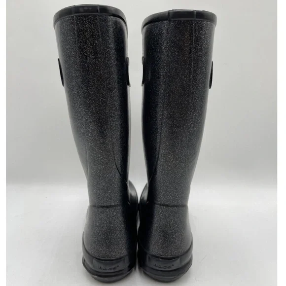 Bogs Women's Waterproof Rain Boots -Black Glitter - Picture 3 of 13